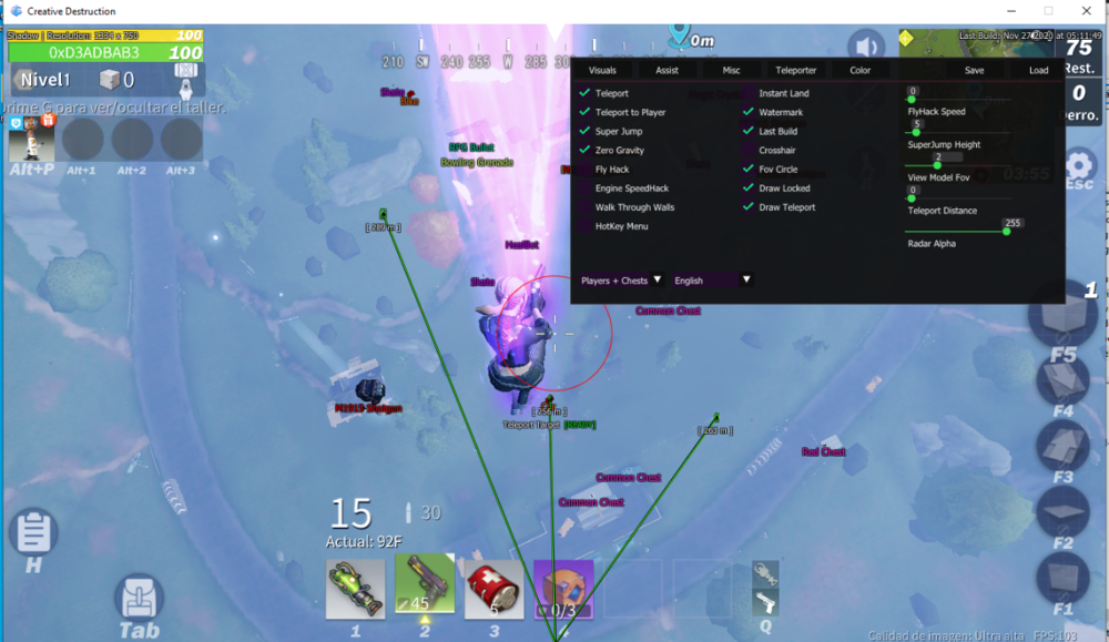 Creative Destruction FlyHack Cheat